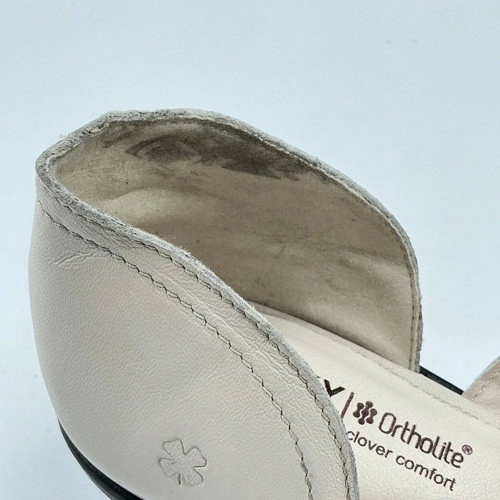 Lucky Brand Size 9 Beige Leather D'Orsay Block Heel Shooties NEW Minnsy $99